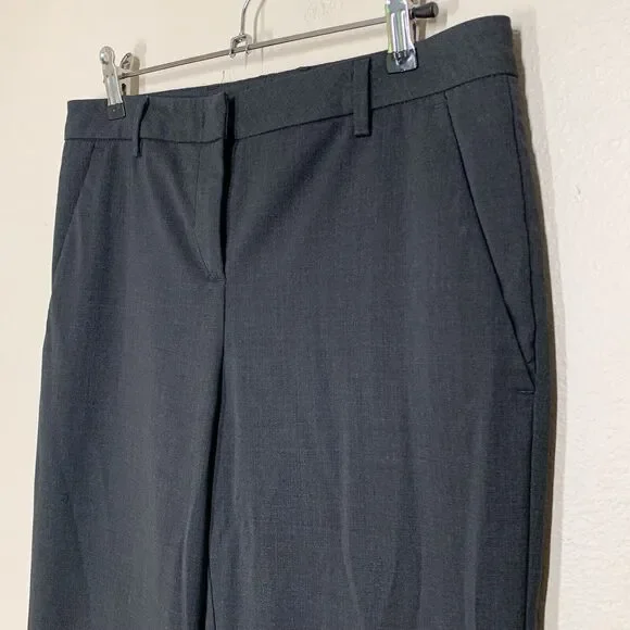 Moncler Pantalone Trousers Men's 42 US XXS Gray Wool Blend Dress Pants Flat